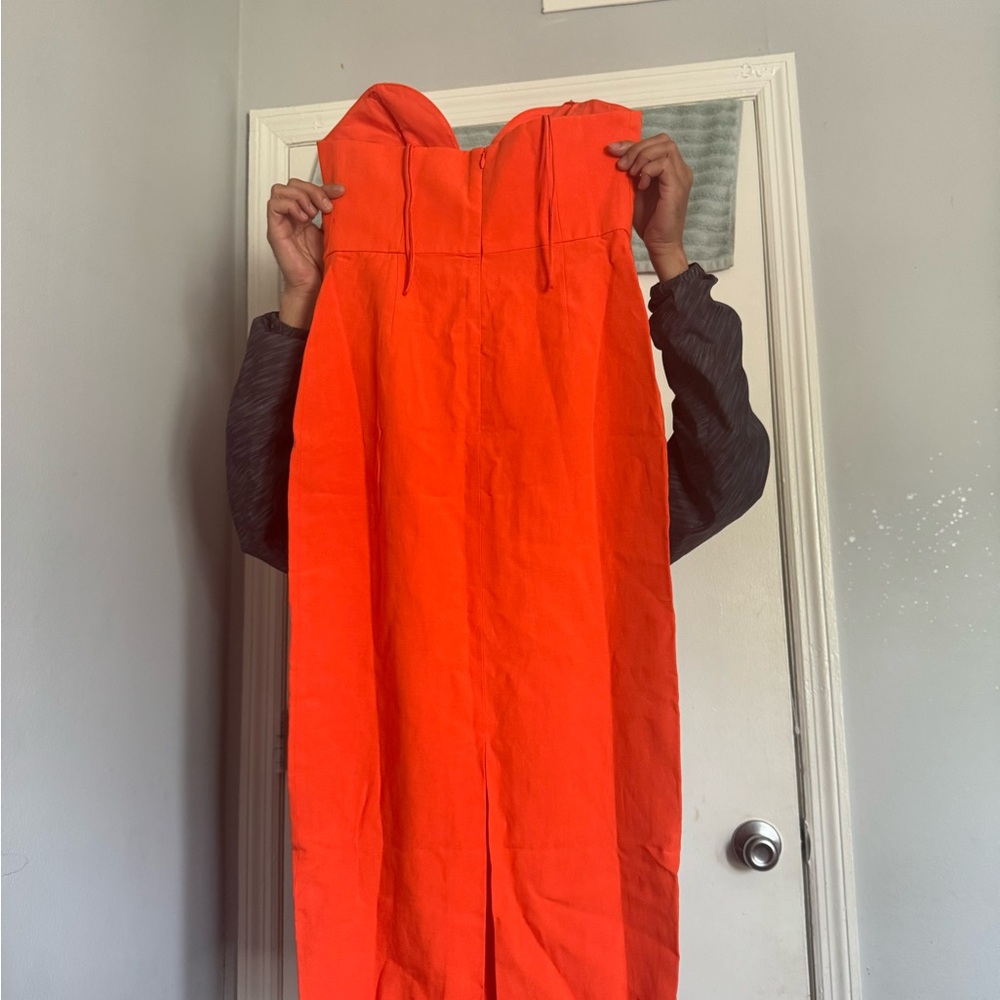 Mara Hoffman Orange Halter Sheath Dress - Picture 3 of 6
